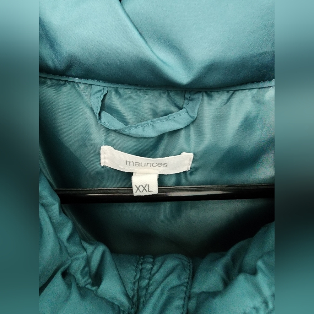Maurices Active Quilted Puffer Vest in Wanderlust Teal, Size XXL - Picture 3 of 4